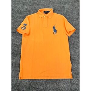 Polo By Ralph Lauren Custom Slim Fit Polo Shirt Men's  Orange Big Pony #3 Size S
